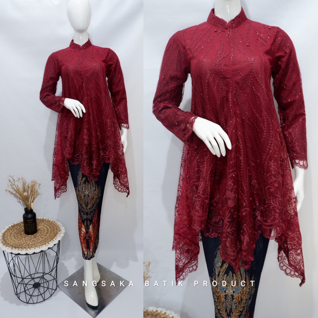 Kebaya tunik brokat / kebaya busui / kebaya modern / kebaya wisuda / kebaya favorite / kebaya sanghai