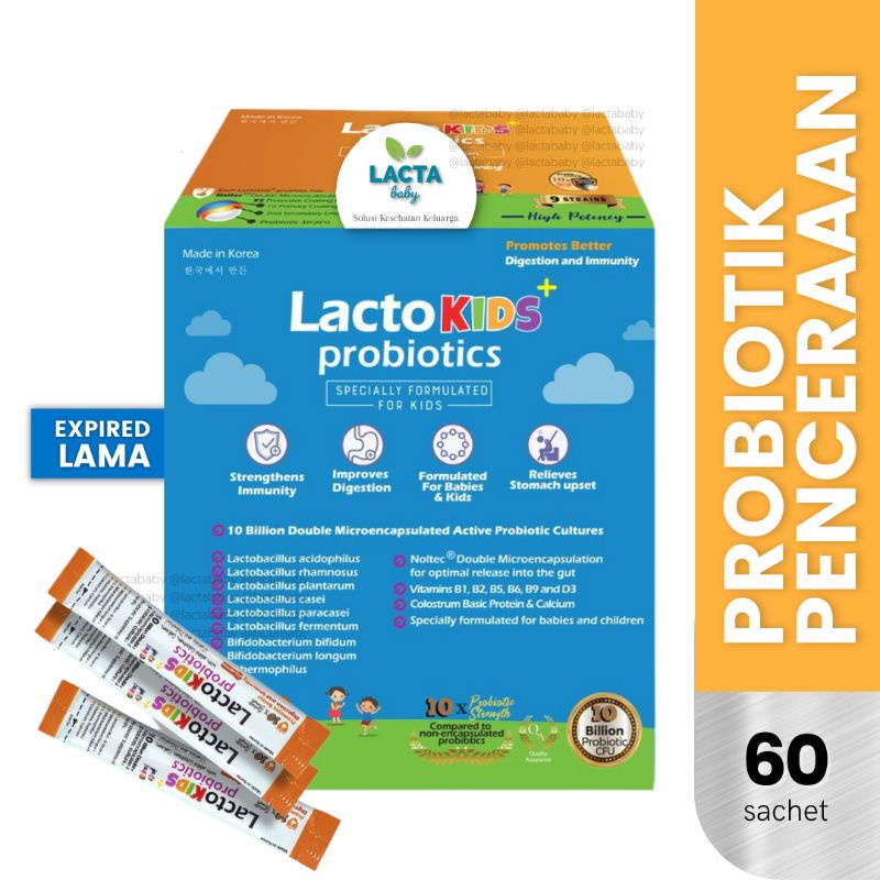 Lactokids Probiotics 60 sachets | Probiotic | Probiotik Anak | Lactomin