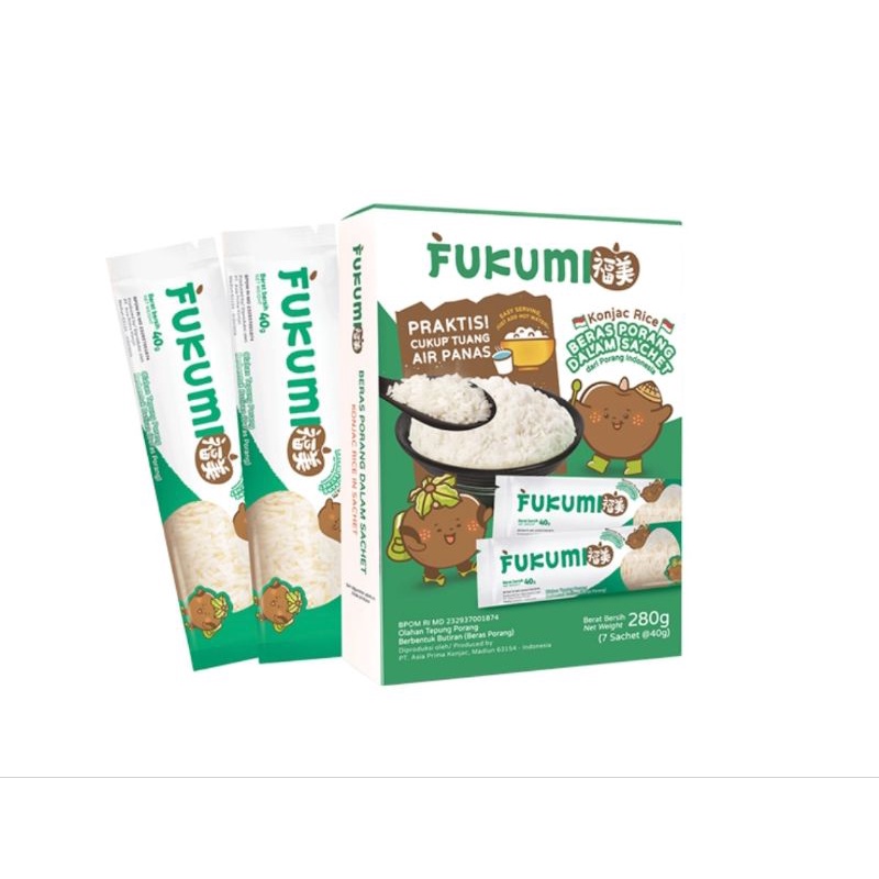 

Fukumi Konjac Beras Porang Nasi Shirataki 7 x 40 Gr