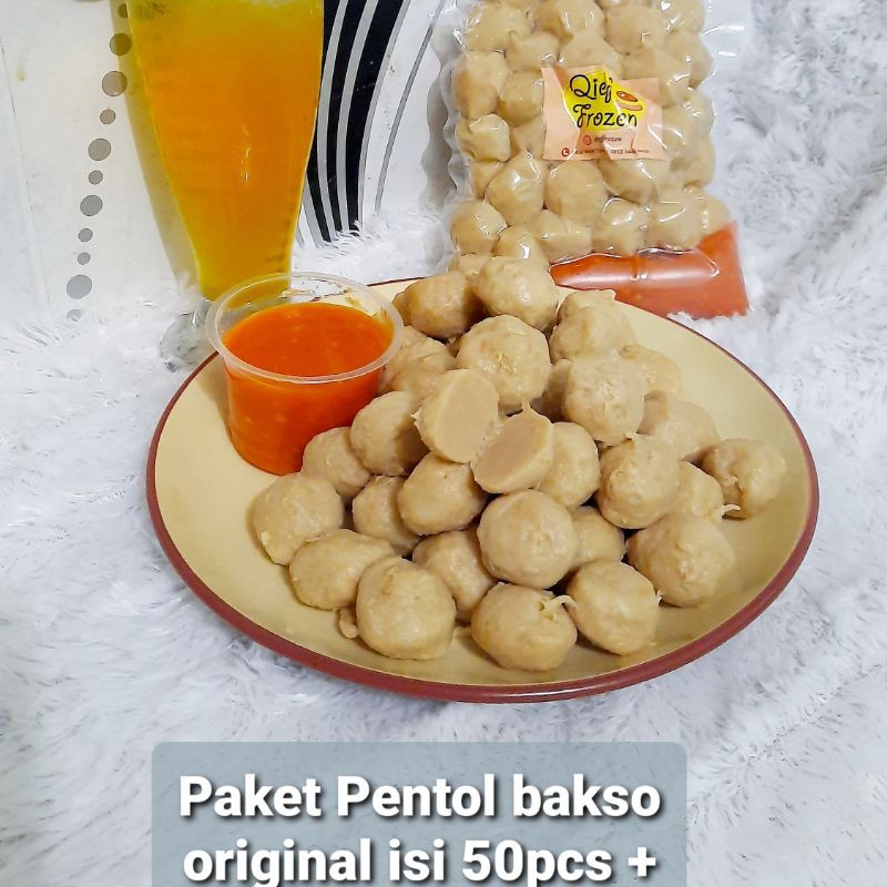 

pentol bakso original isi 50pcs + saos gila