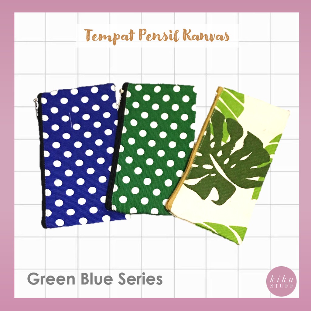 

[GB Series] Kanvas Canvas Kotak Pensil Pencil Case Pouch Motif Pattern Multifungsi | KikuStuff