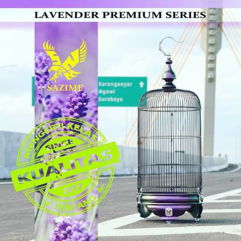 SANGKAR LOVE BIRD SAZIME LAVENDER KWALITAS WARNA 3D
