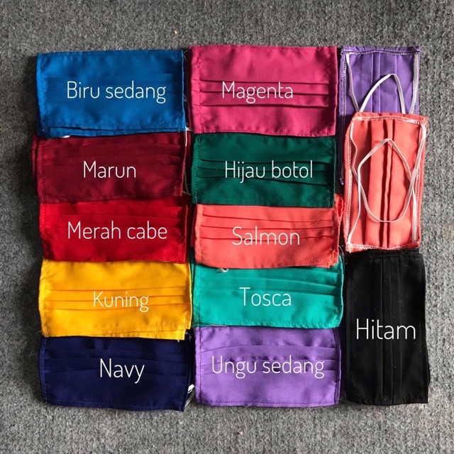 Masker kain instan oxford nonhijab earloop (cantelan)