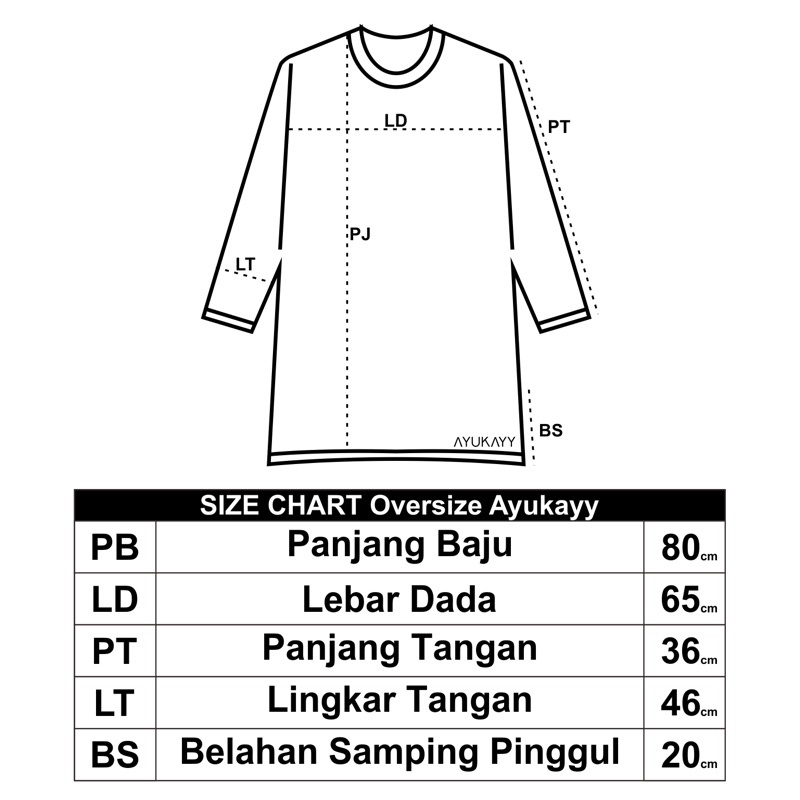 KAOS OVERSIZED SLIT DAILY TOP JUMBO XXL BASIC POLOS  LENGAN 7/8 COTTON COMBED 30S