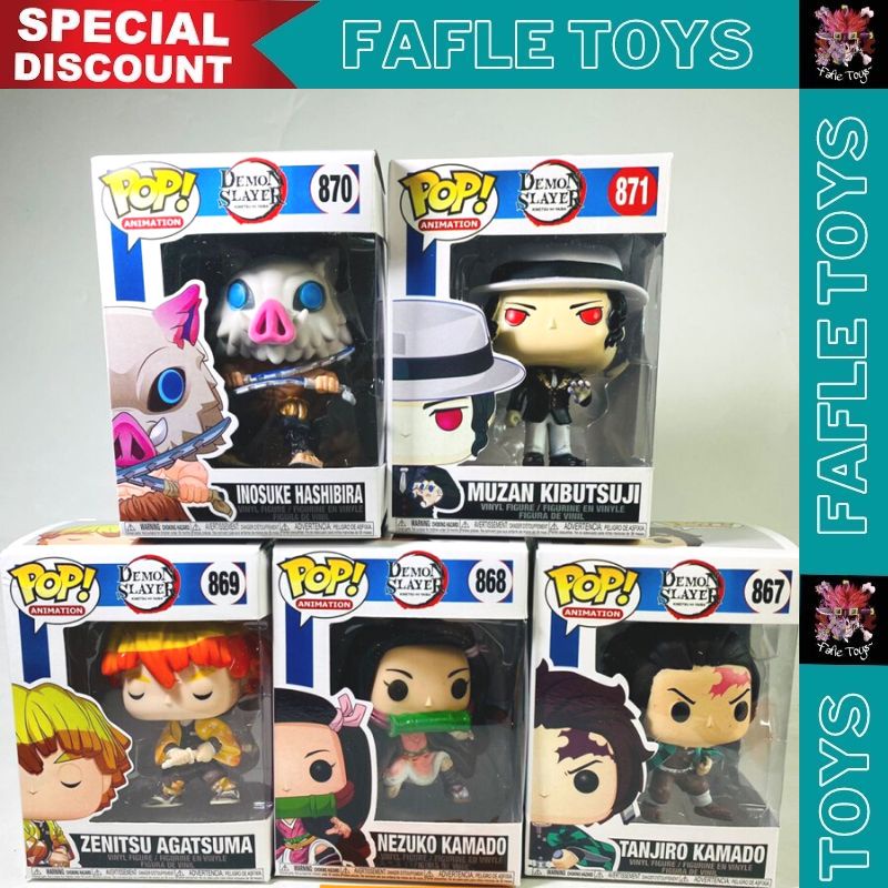 Figure Funko Pop Demon Slayer Tanjiro Nezuko Inosuke Muzan Zenitsu Kw / Funko Pop Kimetsu No Yaiba D