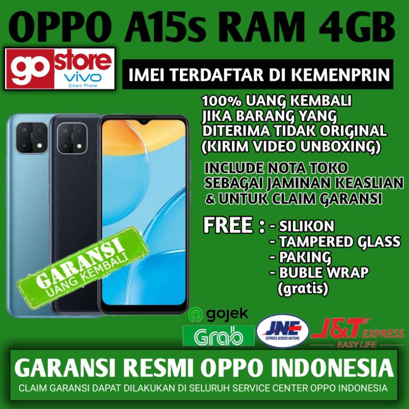 OPPO A15 S RAM 4GB GARANSI RESMI