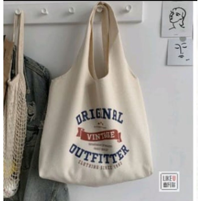 Totebag Vintage Populer Tas Tote-Original
