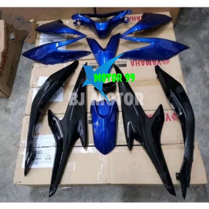 PAKET BODY HALUS FULL SET AEROX 155 OLD BIRU ORI YGP