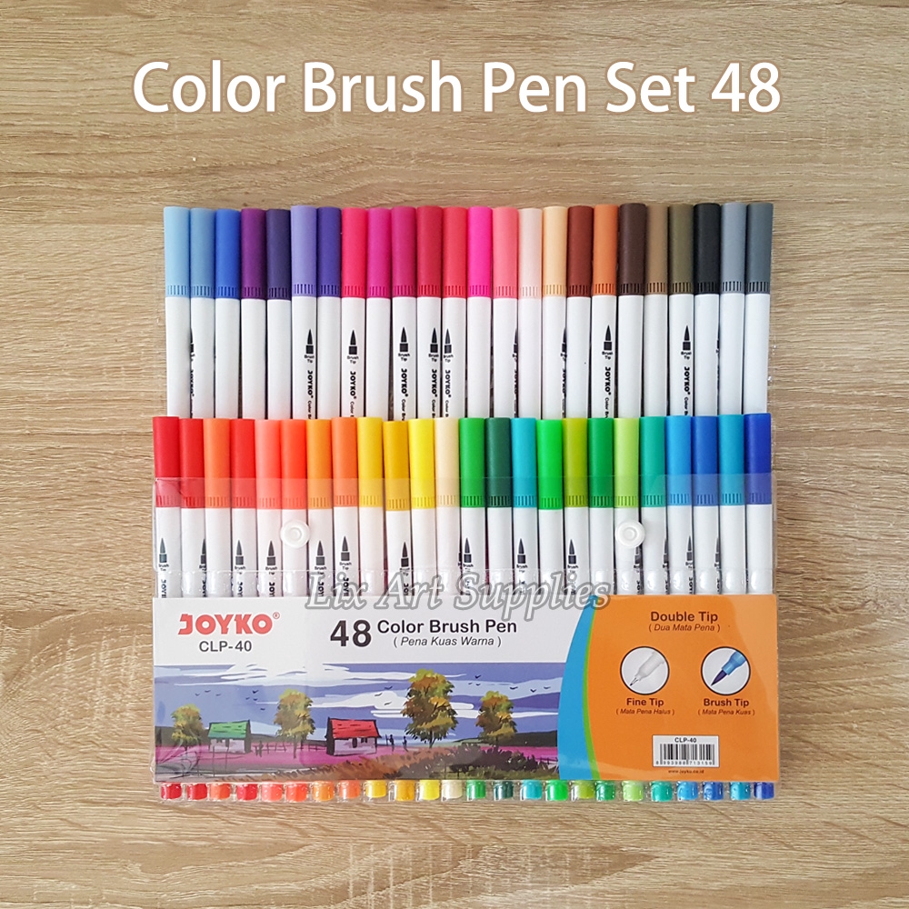 

Joyko Double Tip Brush Pen Set 48 Colors (CLP-40)