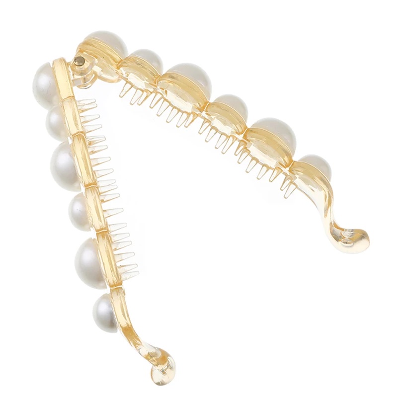 1Pc Pearls Acrylic Hairpins Hair Clips Hair Claw / Makeup Ponytail Hair Styling Barrettes