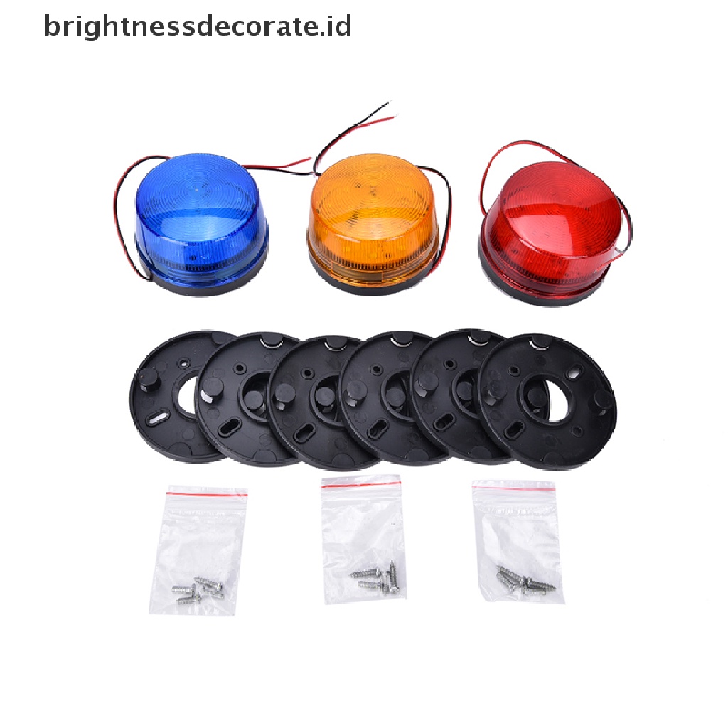 Lampu Alarm Strobo Led 12v Warna Oranye Merah Biru Untuk Keamanan