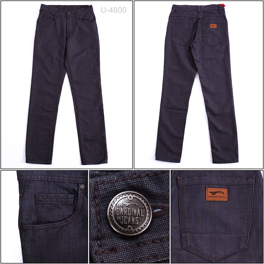 Celana Panjang Jeans Cowok Abu Reguler Cardinal 28-32