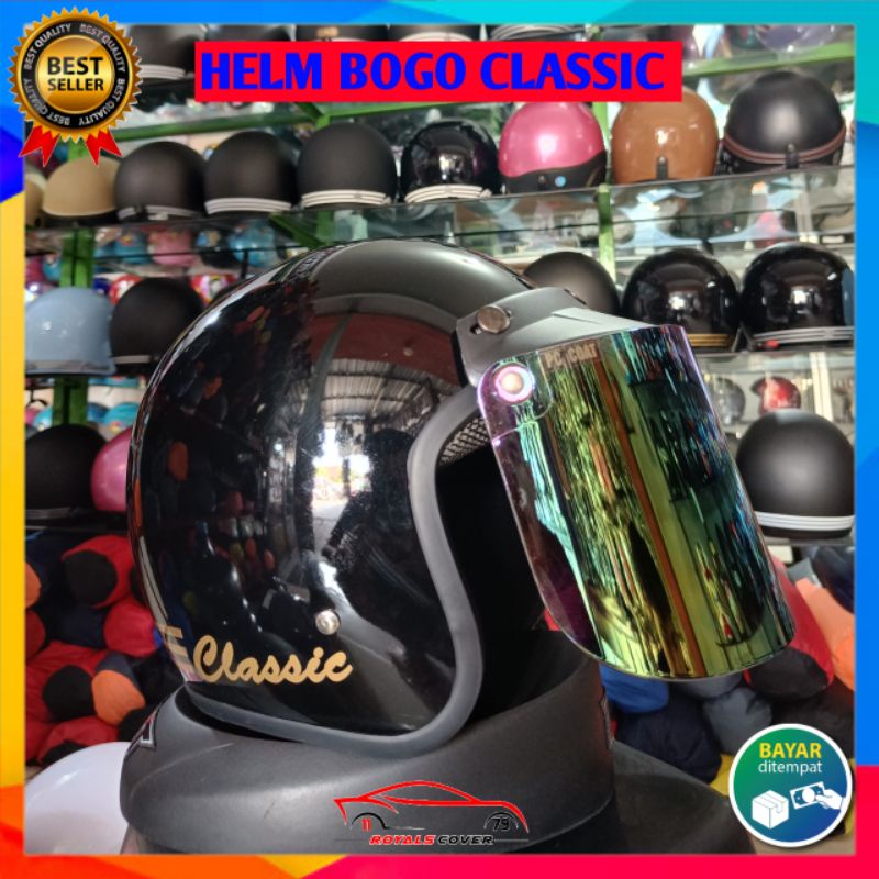 helm bogo GARIS classic kc cembung free kardus