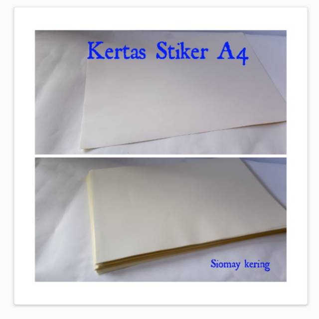 

Stiker Kertas Bahan Cromo Ukuran A4 [ Glossy - HVS ]