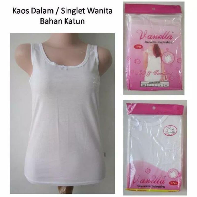 Kaos Dalam Singlet Wanita Putih