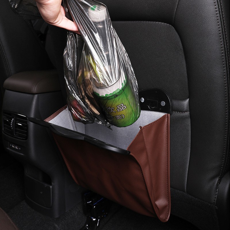 Car Organizer Seat Back Storage Bag Auto Leather Pocket Holder Car Trash Bin Garbage For Lexus IS250 NX200T RX200T CT200H ES250 RX350 RX300 NX300 RX270 GS350 UX200 GS300 LX470 LX570 ES300 IS430 LM350 NX300H