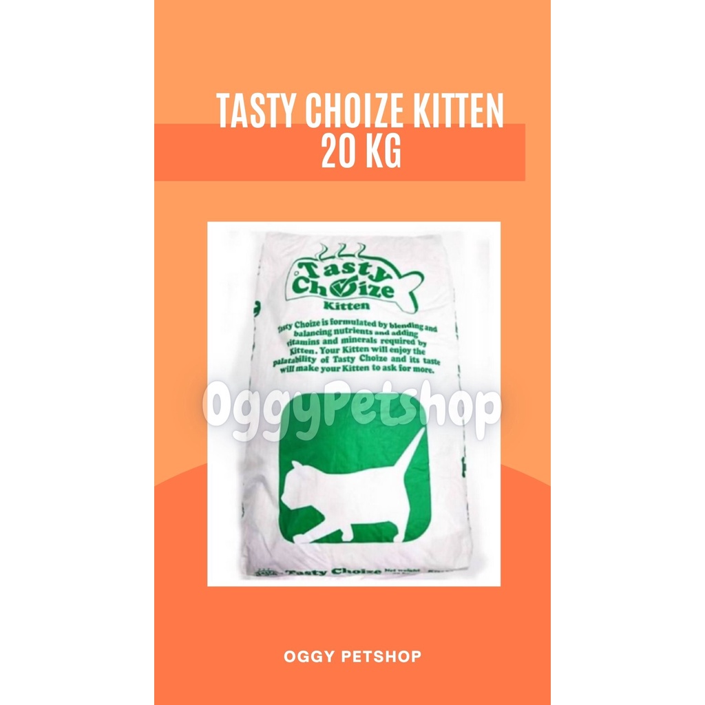 TASTY CHOIZE KITTEN Makanan Kucing Kemasan 20kg ( KHUSUS GRAB-GOJEK )