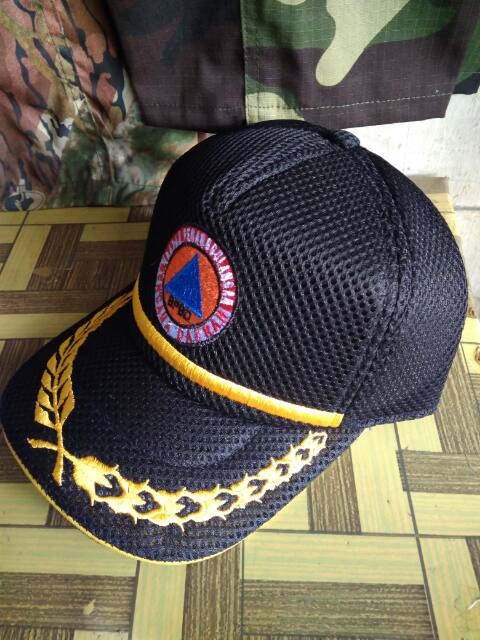 TOPI BPBD JARING DOUBLE MASK BERKUALITAS