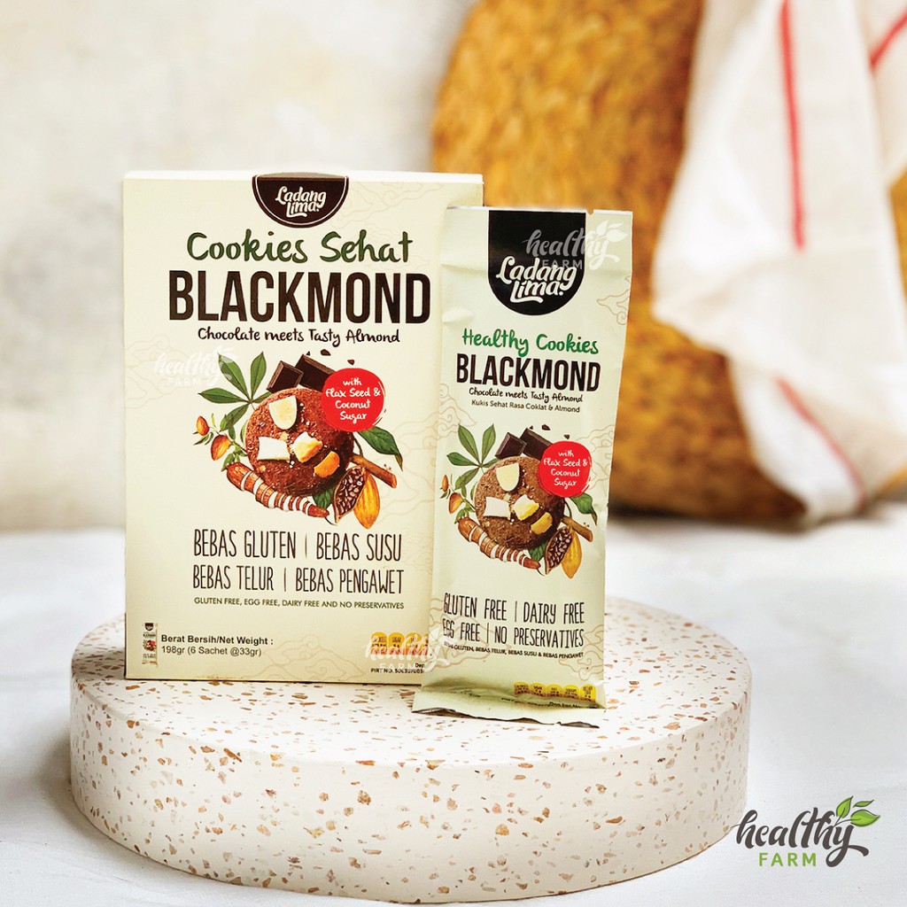 Ladang Lima Blackmond Cookies Sehat Gluten Free 33g (Sachet)