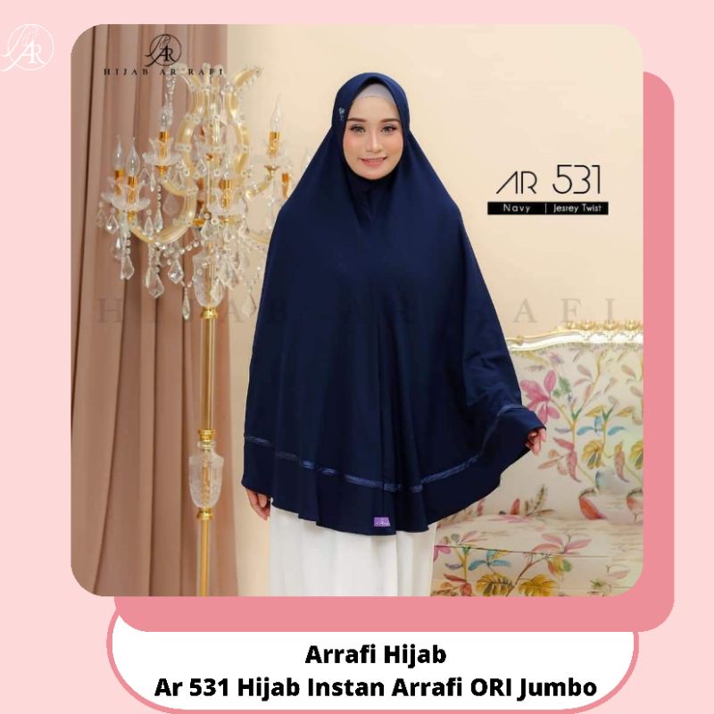 hijab jilbab kerudung bergo jumbo Arrafi terbaru kode Ar 531 bisa COD Zoya elzatta mutif rabbani