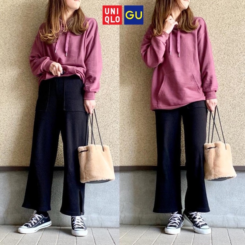 Uniqlo Ribbed Wide Pants with Slit