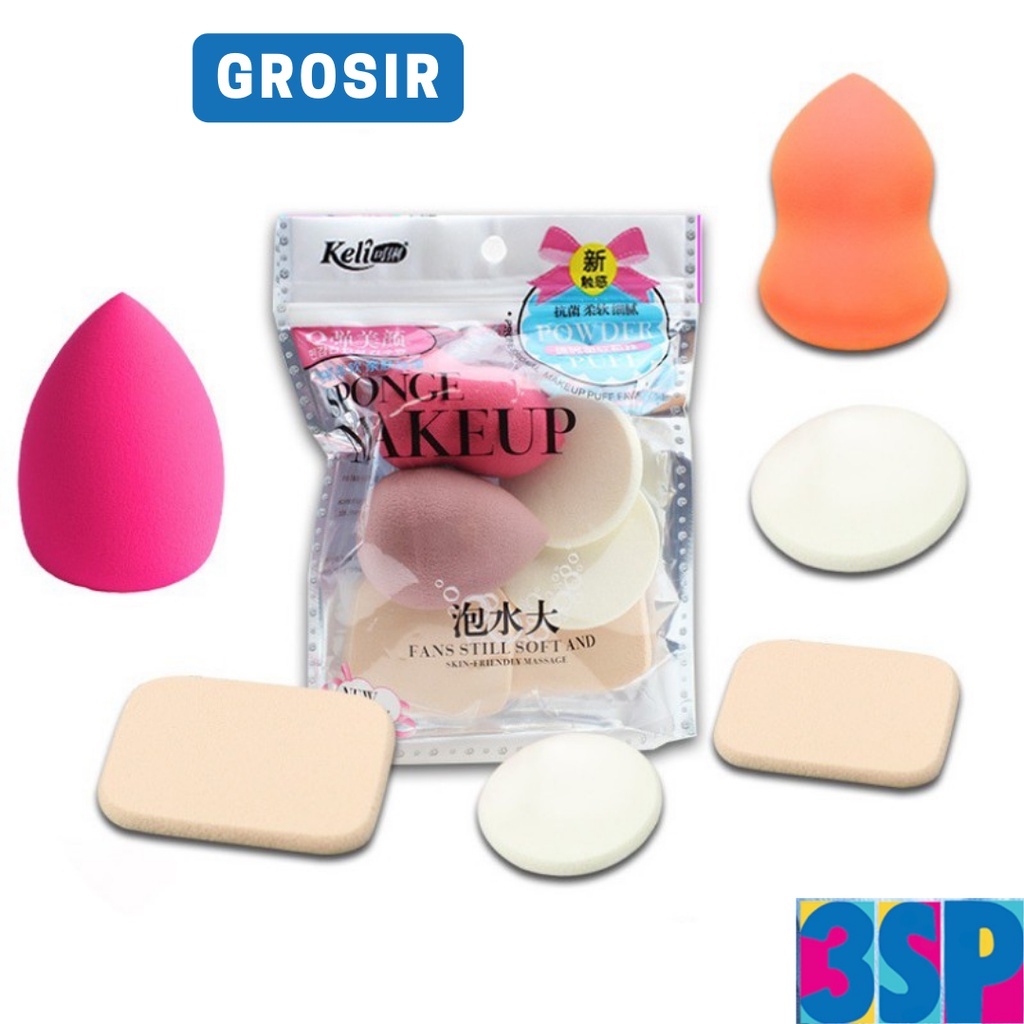 3SP | MUP16 Makeup Beauty Blender Sponge Make Up Alat Make Up Berkualitas Termurah Sponge Make Up Bedak Spon Make Up