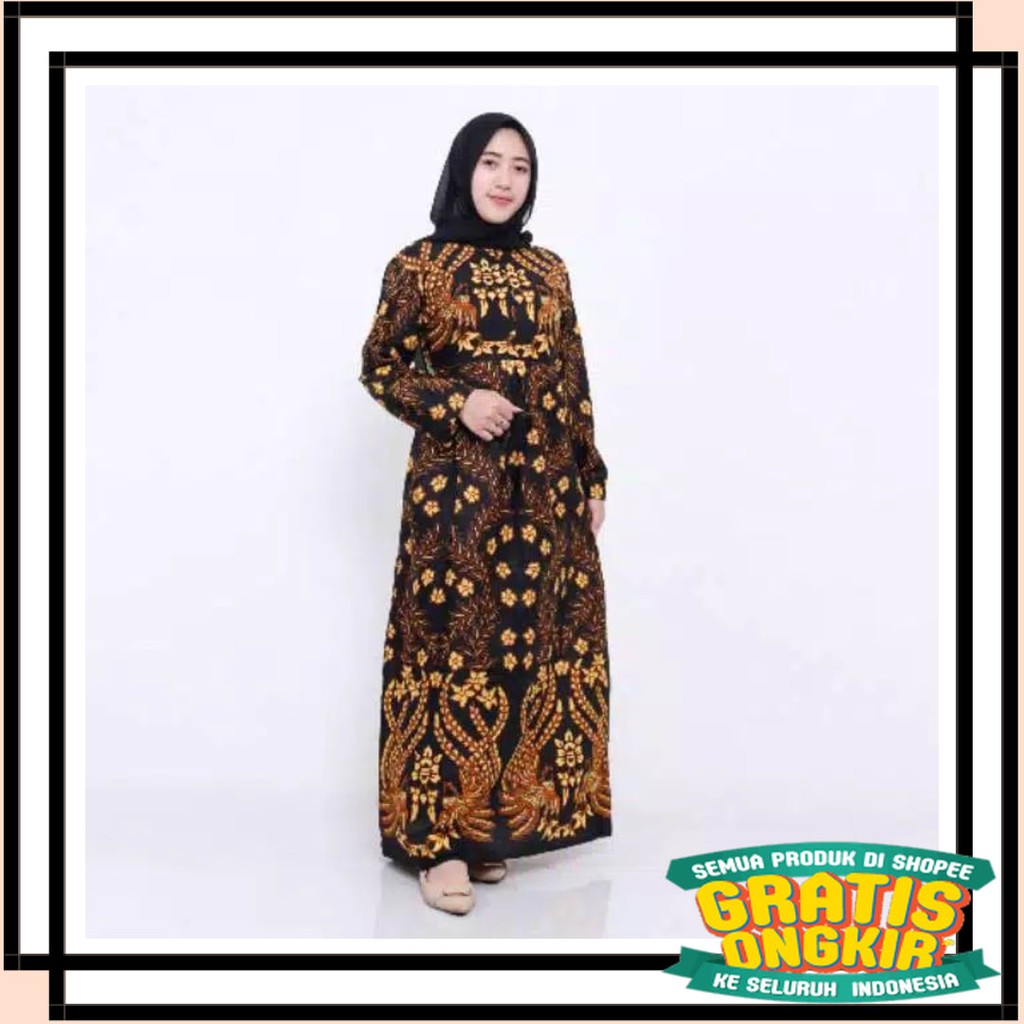 MOTIF TERBARU MODEL KOREA BATIK KEKINIAN SEMARANG / gamis batik