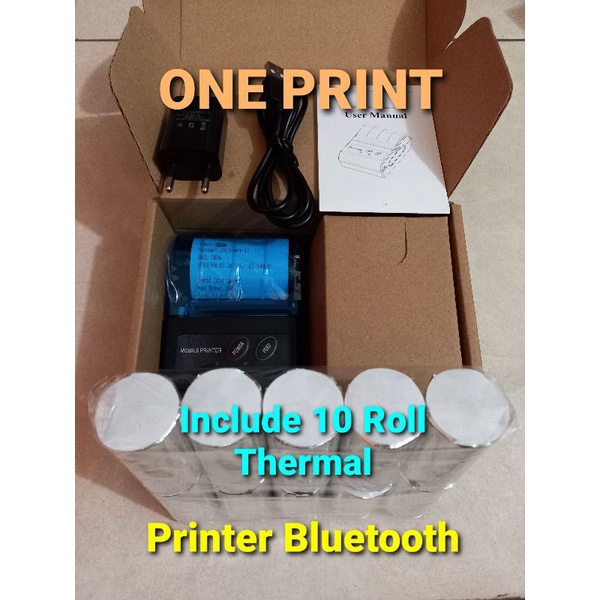 Printer Bluetooth Mini Android Kasir EYES MPT-II + 10 roll Kertas Thermal
