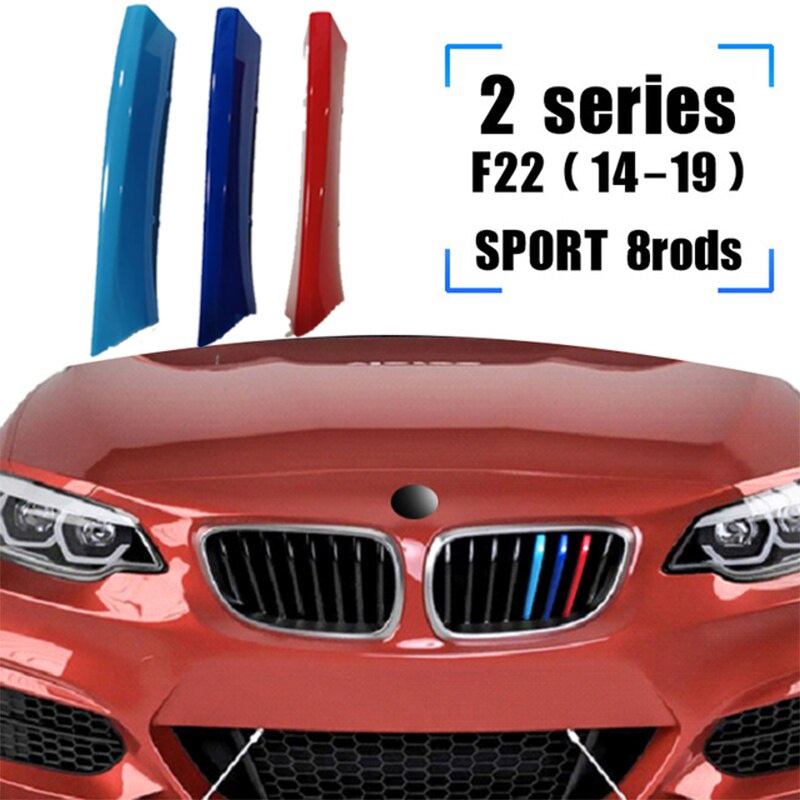 3pcs Klip Strip Trim Grille Mobil Balap Bahan ABS Untuk BMW F22 F44 F45 F23 F46 2 Series 2014-2021 2022