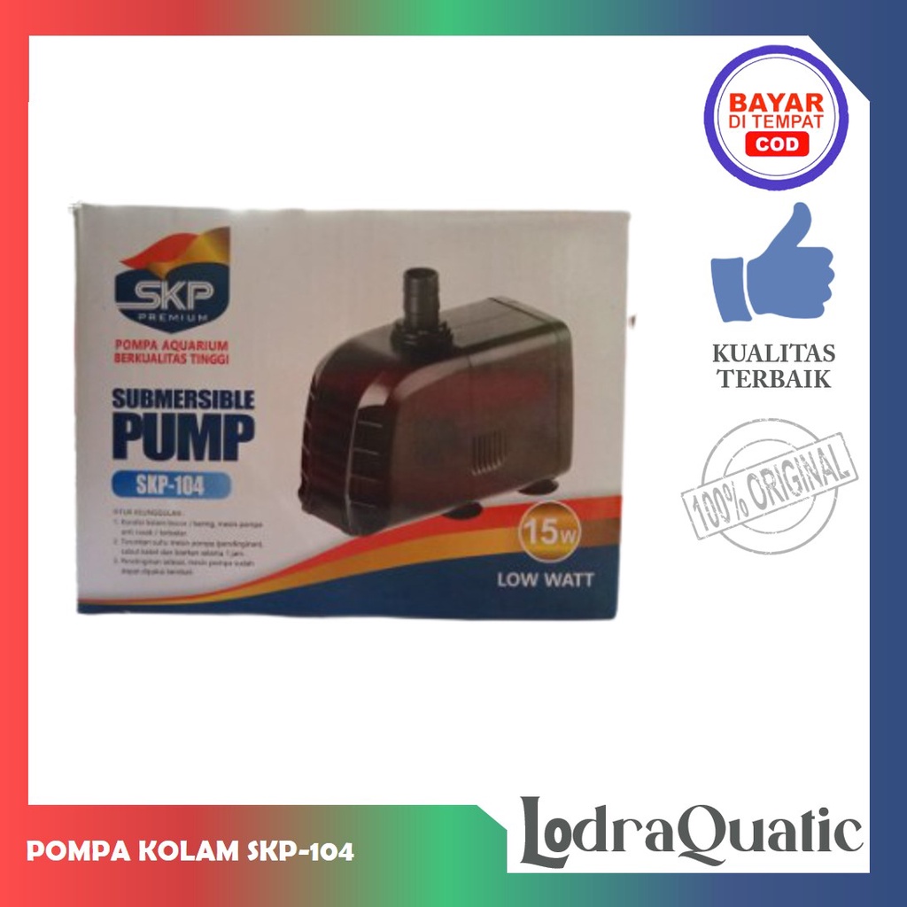 PROMO MURAH POMPA KOLAM BODY KECIL SKP 104 POMPA KOLAM IKAN SKP 104 NAIK 2,3 METER POMPA 2300 LITER PER JAM POMPA AIR HIDROPONIK POMPA KOLAM POMPA AQUARIUM FILTER AQUARIUM FILTER KOLAM IKAN KOI FILTER POMPA AIR LAUT MARINE