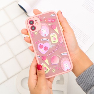 FOR IPHONE 6 7 8 X XS 11 PRO MAX - PEACH HYBRID CASE