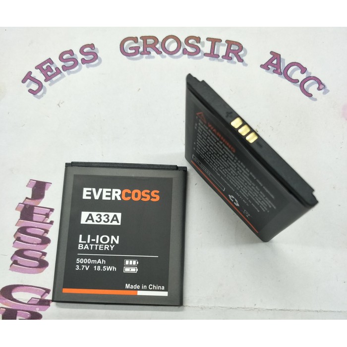 Baterai Battery Evercoss Evercross Cross A33A Double Power Protection - Hitam