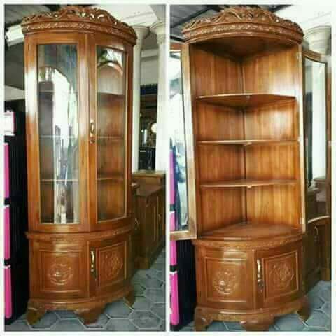 lemari sudut jati jepara