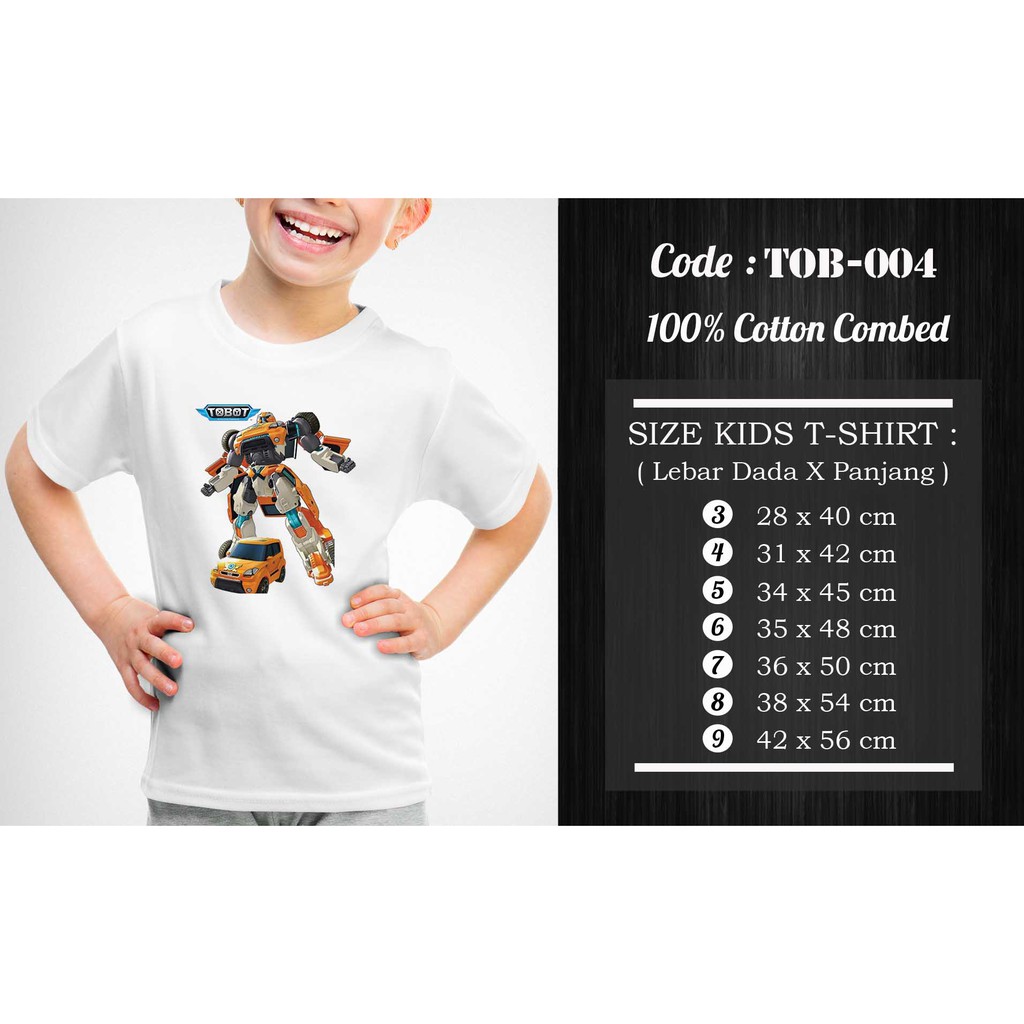 [FREE NAMA!!] Kaos Anak &amp; Family Tobot 100% COTTON PREMIUM