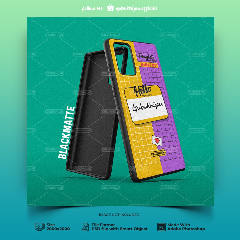 Mockup Custom Case Blackmatte Samsung S10Lite