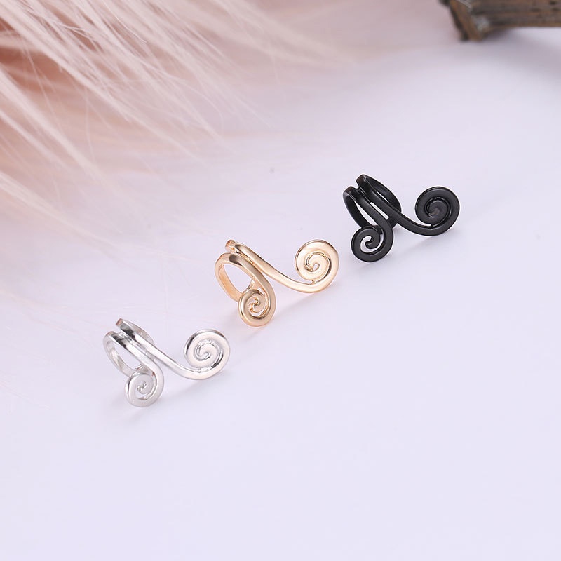 Anting Klip Telinga Bentuk Awan Bahan Alloy Untuk Wanita