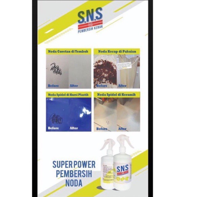 SNS Pembersih Noda Kain 500ml - Free Spons