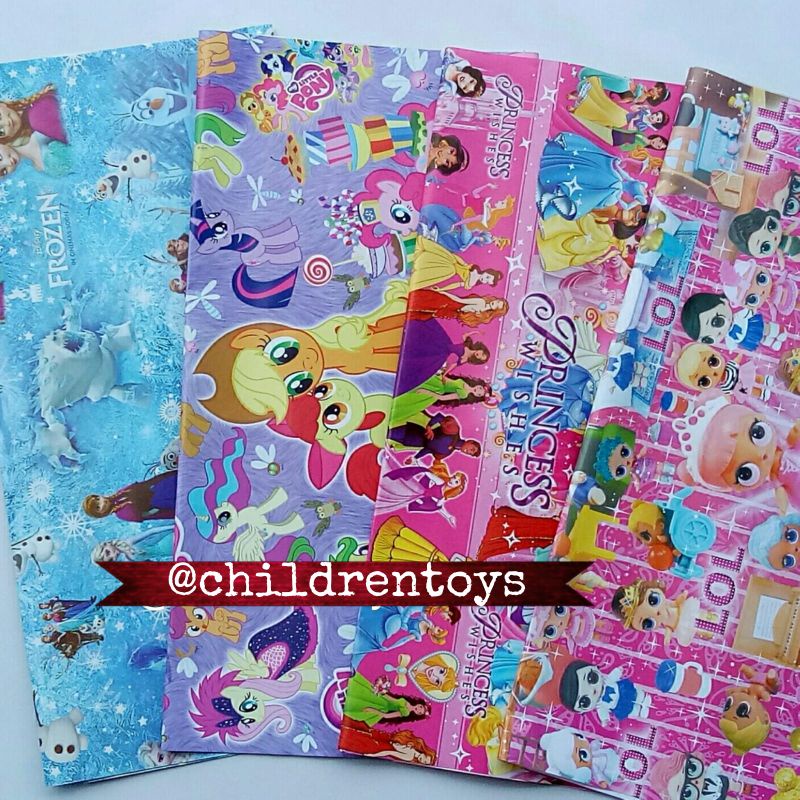 

Kertas Kado karakter Ukuran Standar,Kertas kado bermotif