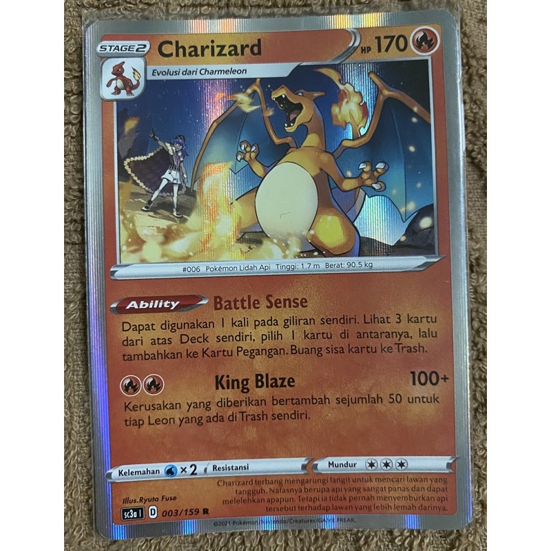 Charizard R Foil Pokemon TCG Indonesia