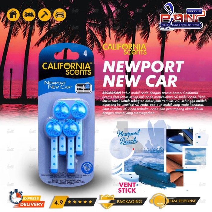 California Scents Vent Sticks - Newport New Car 200gr