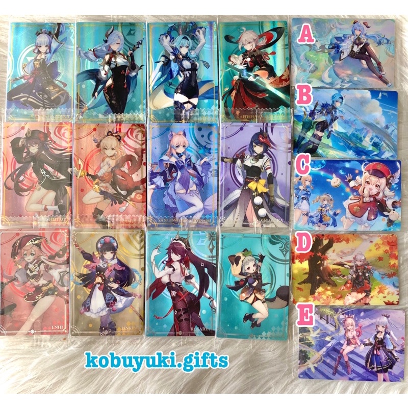 Bandai Genshin Impact Wafer Cards Printable Cards