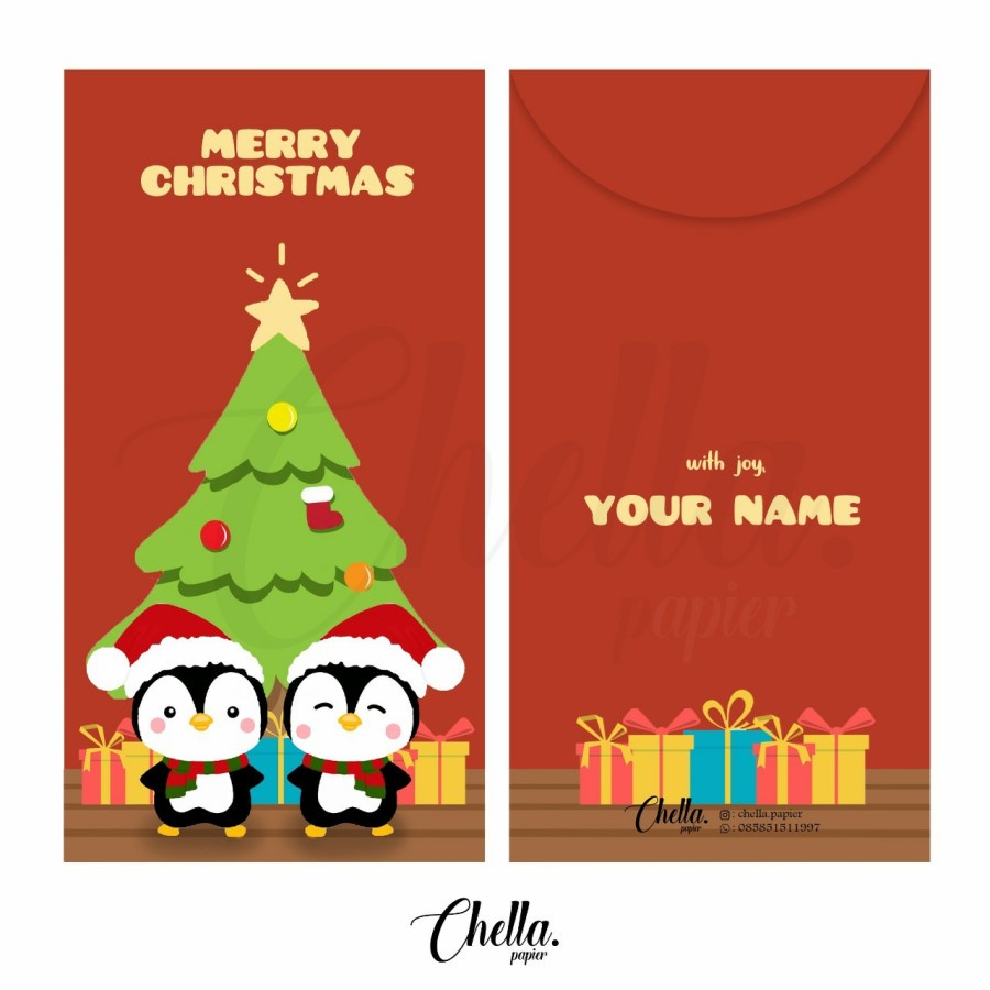 

CUSTOM ANGPAO NATAL / AMPLOP NATAL / CHRISTMAS (BISA FREE TULIS NAMA PADA ANGPAO) Isi 6 pcs