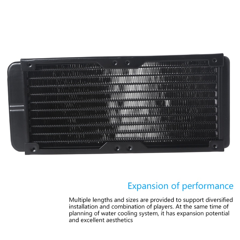 Gro Multi-Port G1 / 4 Thread Aluminum Radiator 240mm For Computer Water Cooling System