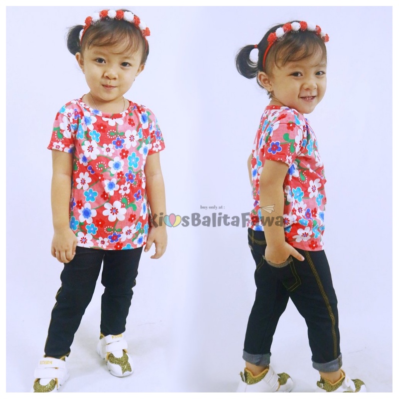 (KANTONG) Jeans Legging uk 3-4 Tahun /  Leging Anak Polos Murah Celana Panjang Bawahan Tebal Denim