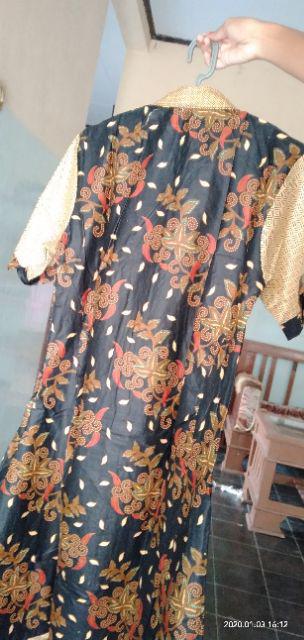 Couple Batik Wanita Dress Renda Anindya Katun Modern Motif Cewek Lolita Zipper Depan Premium