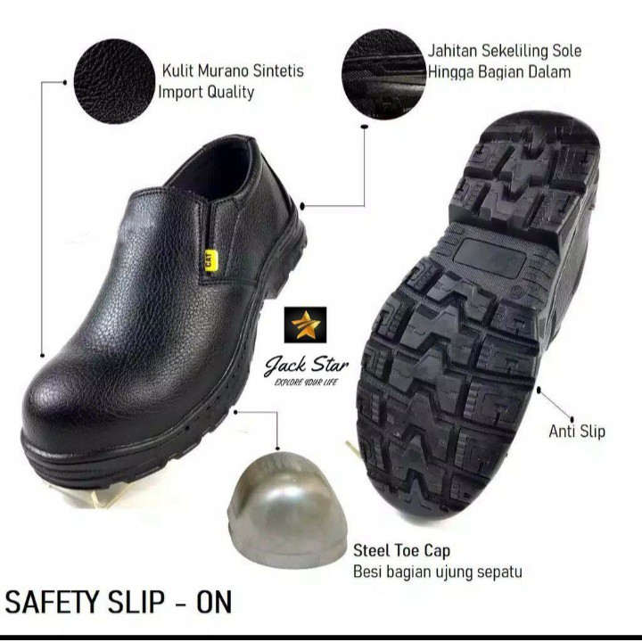 Sepatu Sefty Pria Sepatu Safety Slip On Terbaru