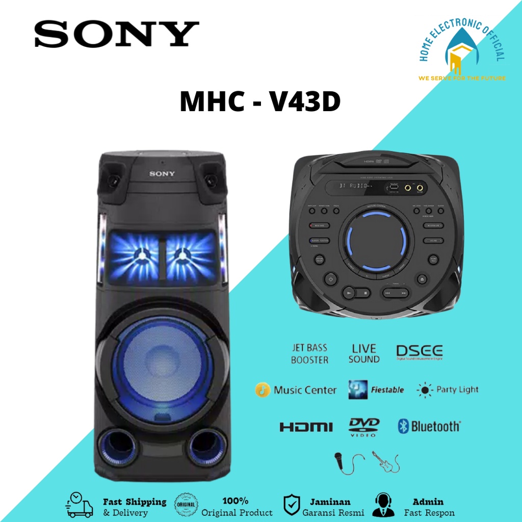 Jual SONY MHCV43D High Power Audio System with BLUETOOTH Technology
