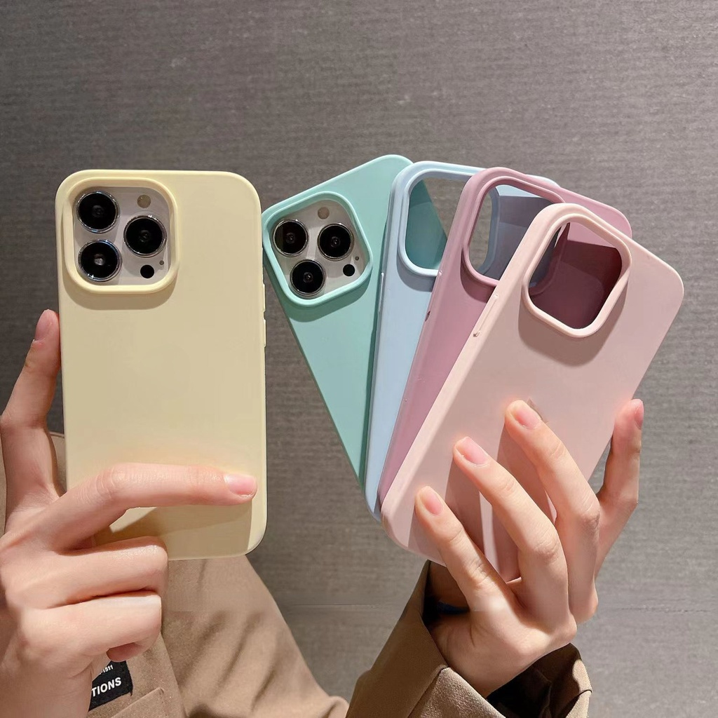 Casing Silikon iPhone 14 Pro Max 13 Pro Max 7 8 6S Plus 11 12 Pro XR X XS Max Motif LOGO Mewah