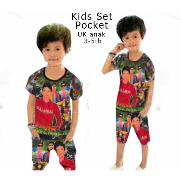 cn 2626 kids set pocket  pakaian anak laki modis trendi murah elegan L