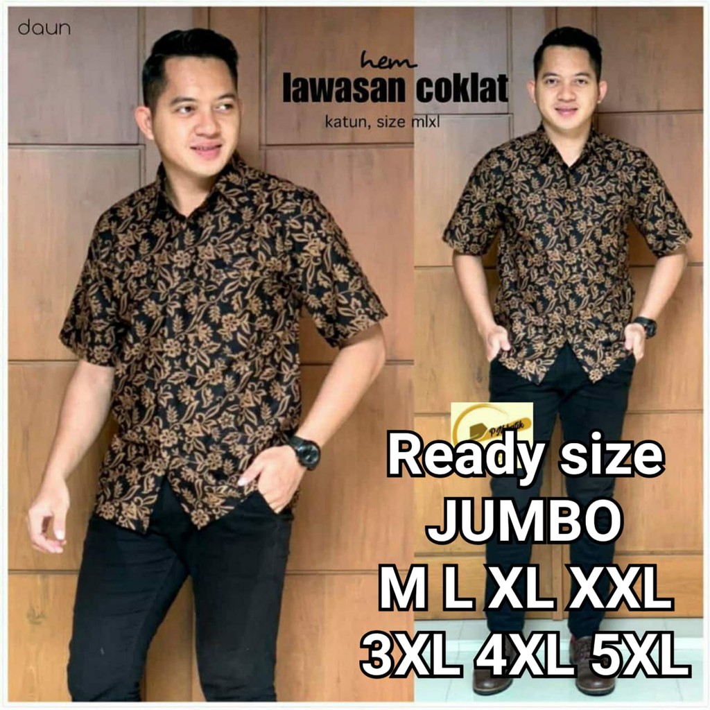 BIG SALE KEMEJA BATIK PRIA LENGAN PENDEK BAJU BATIK PRIA M L XL XXL JUMBO BATIK KANTOR MODERN MURAH